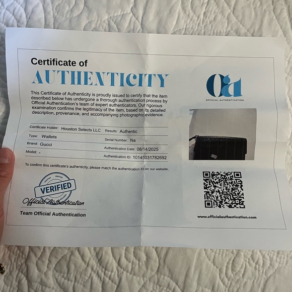 GUCCI Micro Guccissima GG Pattern Long Bifold Wallet Leather Black Gold - Picture 16 of 16